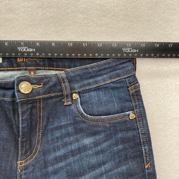 Kut from the Kloth Jeans Women's 0‎ Catherine Boyfriend Dark Blue Stretch Denim - Picture 6 of 12